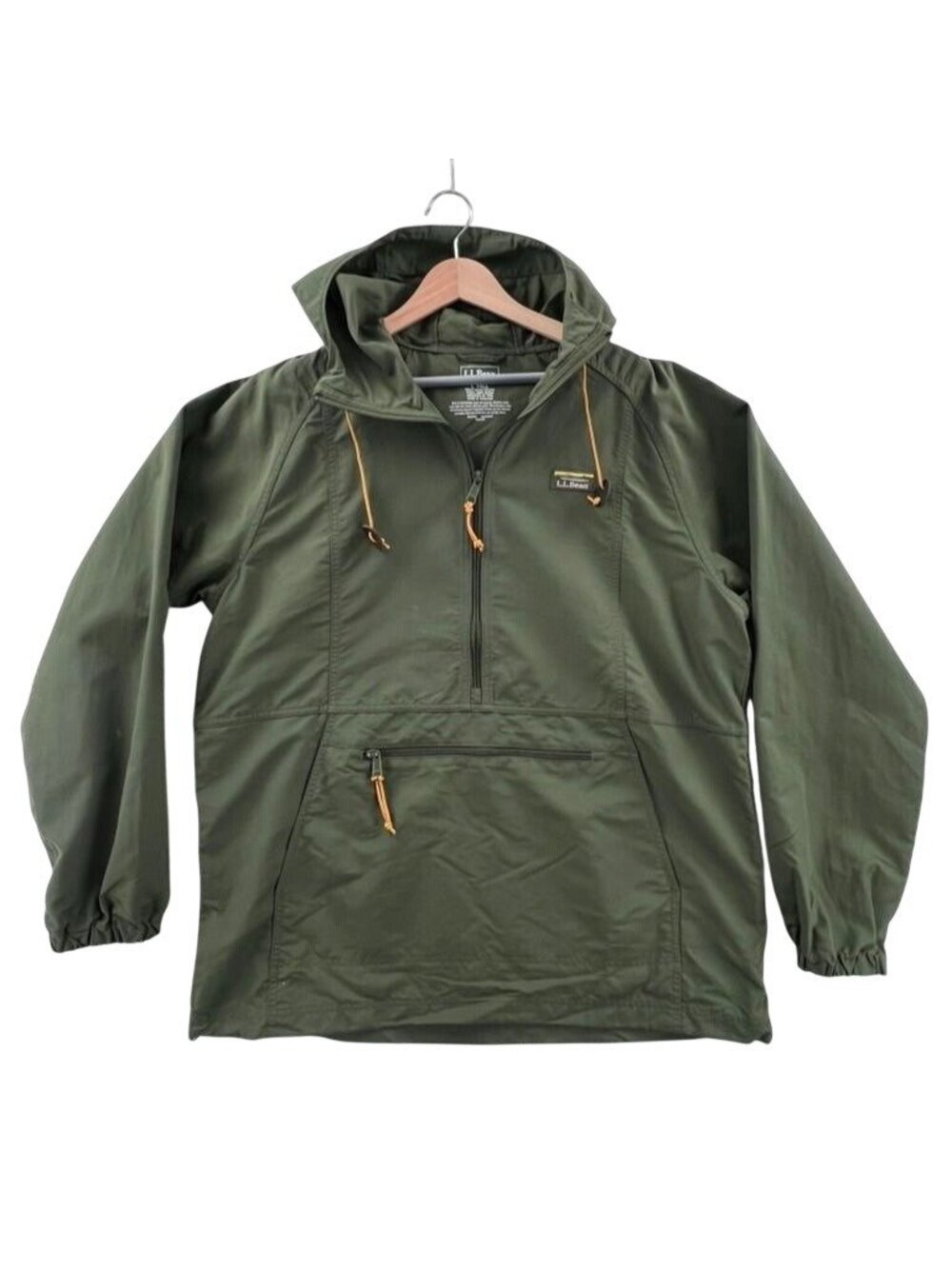 L.L. Bean Mountain Classic Green Anorak Large Tall LT